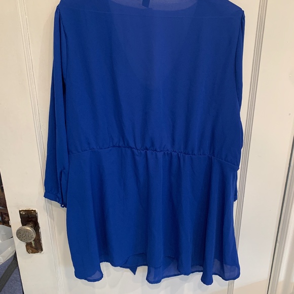 NEVER WORN! Georgette Tie-Front Blouse - Sz 2X - Picture 10 of 14